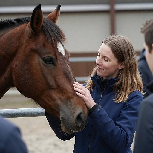 Serene Woman and Horse Connection