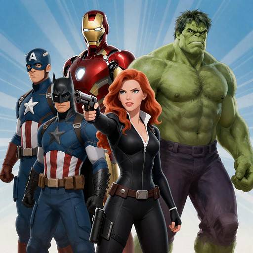 CGI Superheroes Group Illustration