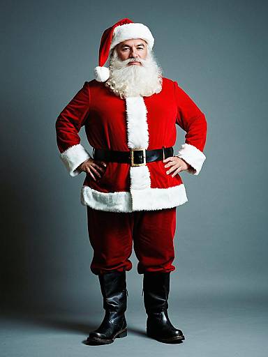 Plus Size Man in Santa Claus Costume
