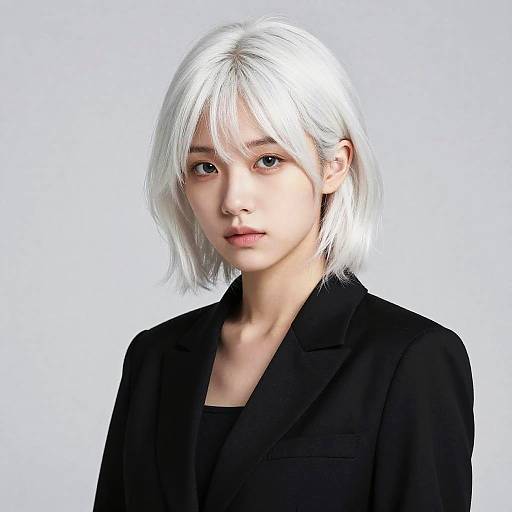 Photorealistic Girl in Black Jacket