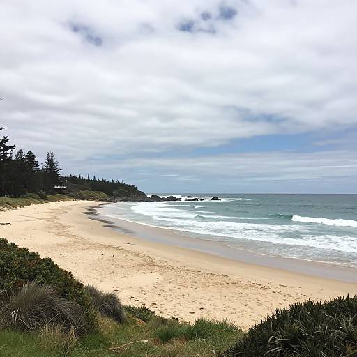Nostalgic Woolgoolga Beach Scene