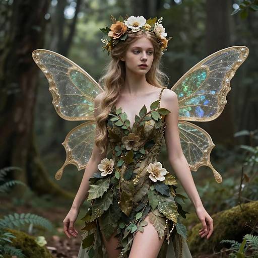 Elegant Mythical Forest Nymph