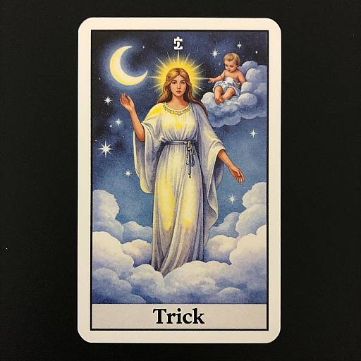 Elegant Tarot Card Featuring Trick