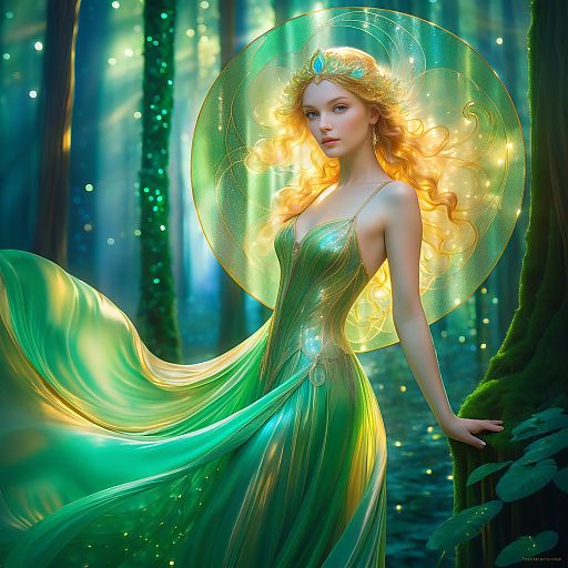 Ethereal Fairy Portrait in Enchanted Forest Ethereal Fairy Portrait in Enchanted Forest