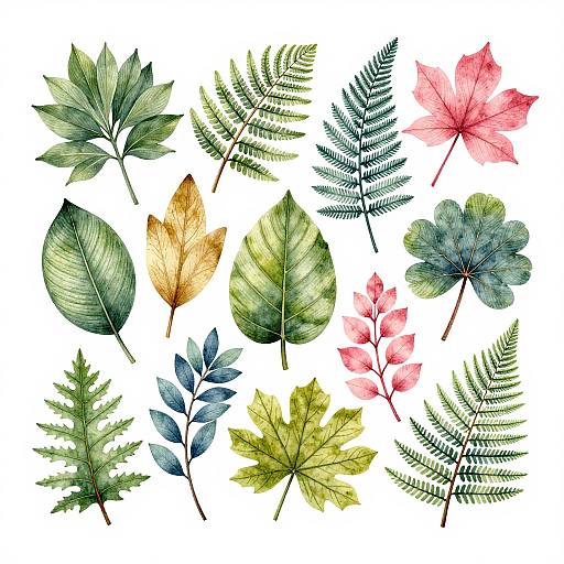Elegant Botanical Illustration Composition