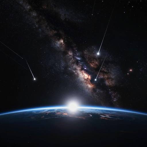 Radiant Alien Planetary Nightscape