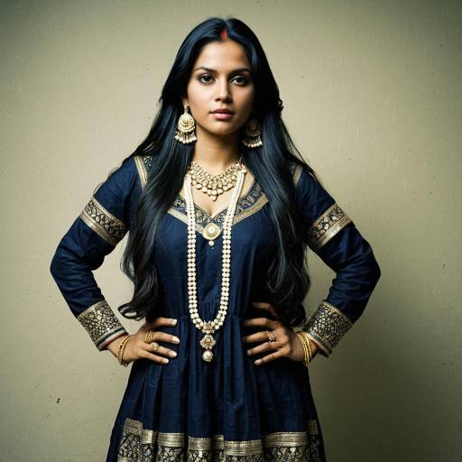 Elegant Desi Woman in Fine Art Style