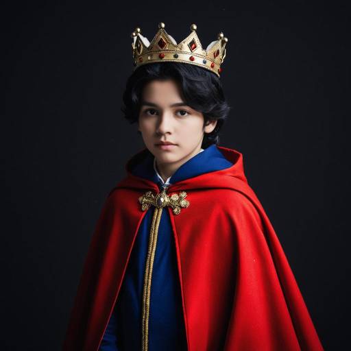 Young Prince in Crown and Red Cape