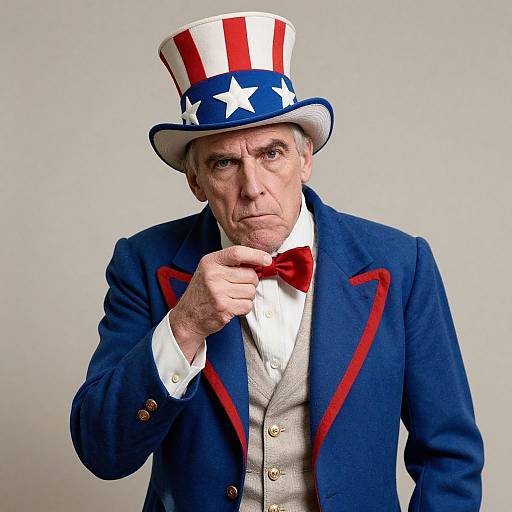 Patriotic Uncle Sam Illustration