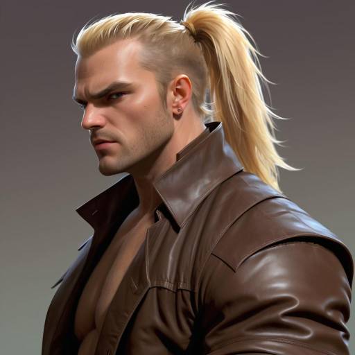 Muscular Fantasy Hunter Portrait Art