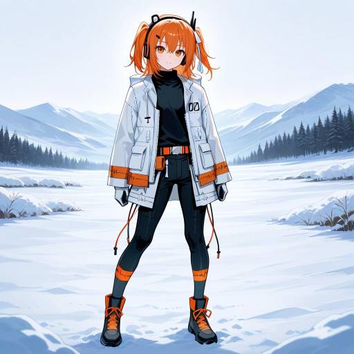 Adachi Rei in Snowy Landscape