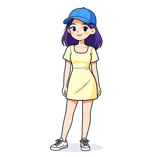 Smiling Woman in Casual Streetwear