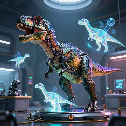 Futuristic Dinosaur Hologram Generator