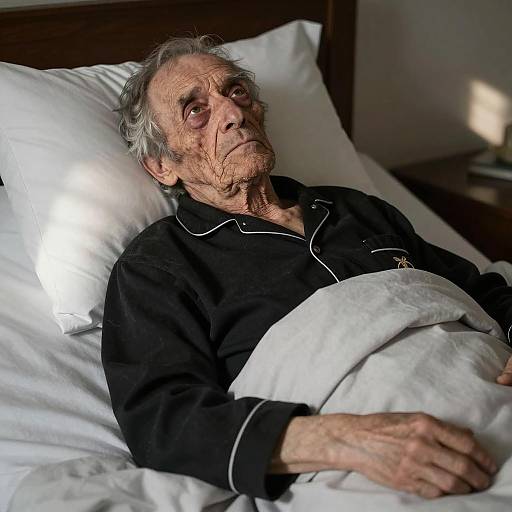 Aging Portrait of a Somber Man