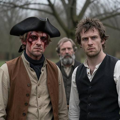 Colonial-Era Duelists in Grim Setting