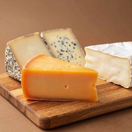 Cheese Platter on Wooden Board