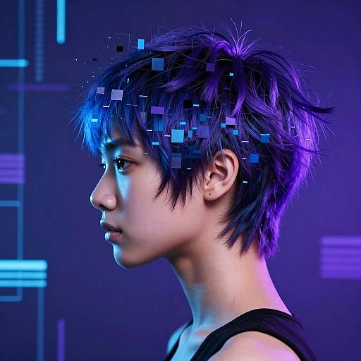 Surreal AI Buzz Cut Transformation