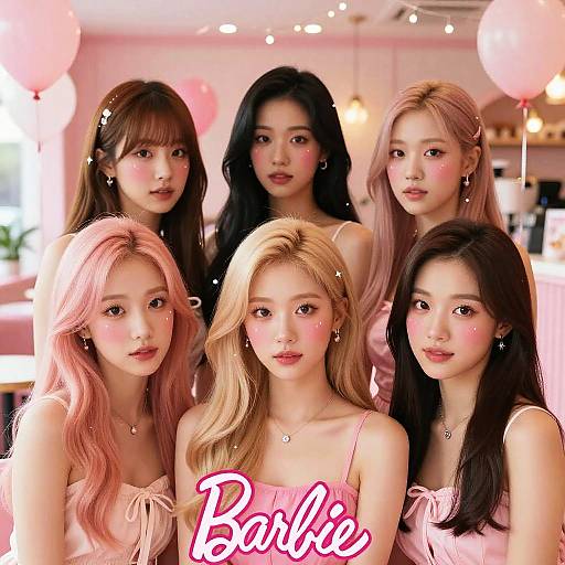 Diverse Women with Barbie Filters