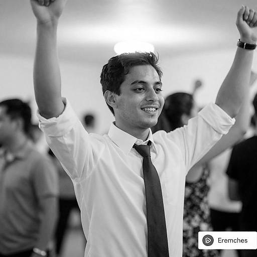 Joyful Dance in Black and White Photography