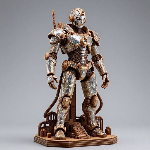 Ultrarealistic Wooden Cyberpunk Masterpiece