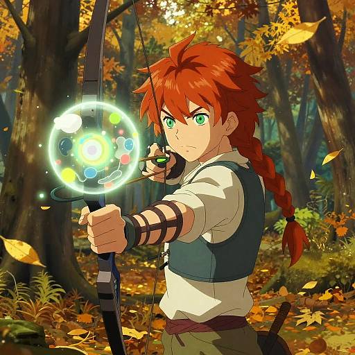 Fiery Archer and Glowing Orb