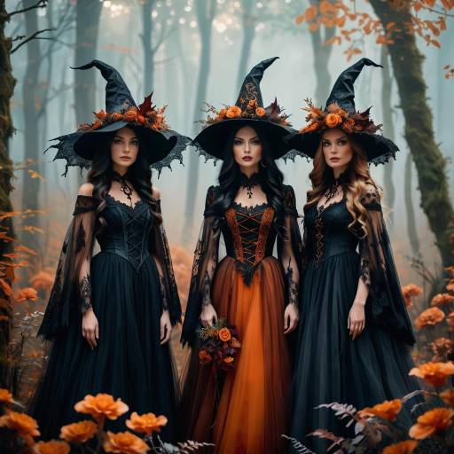 Mystical Witches in Enchanted Forest