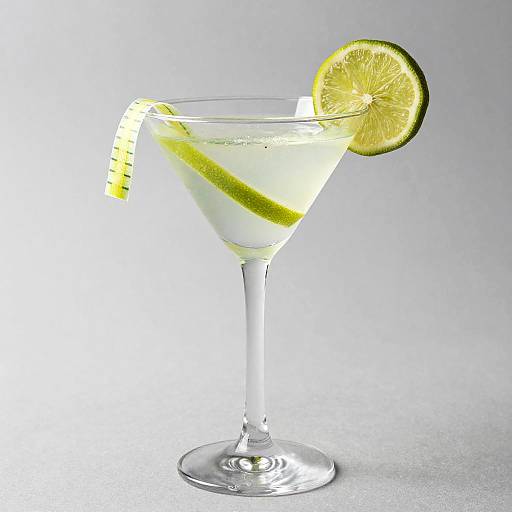 Cucumber Lime Spritzer in Martini Glass