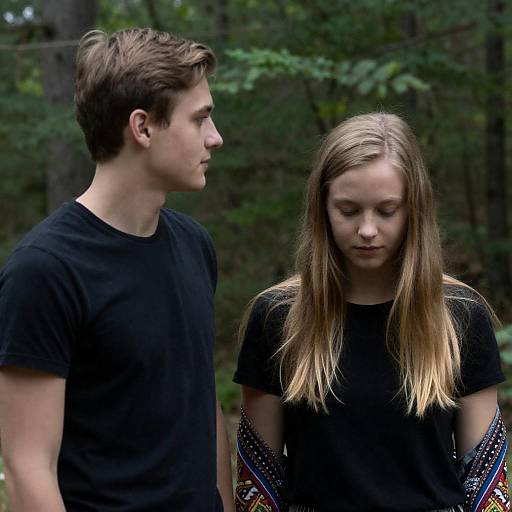 Intimate Moment in a Forest