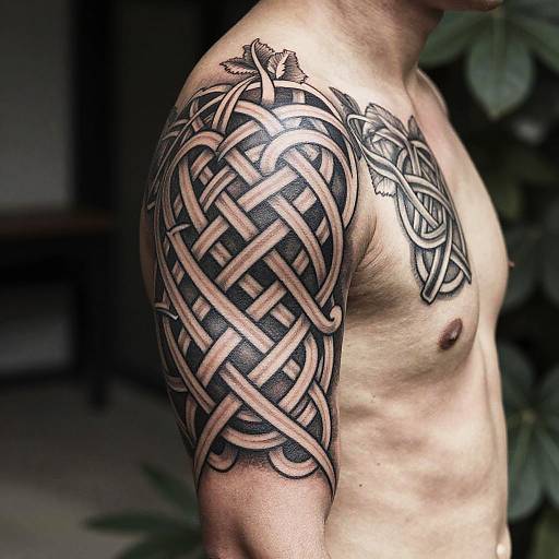 Intricate Celtic Knotwork Sleeve Tattoo