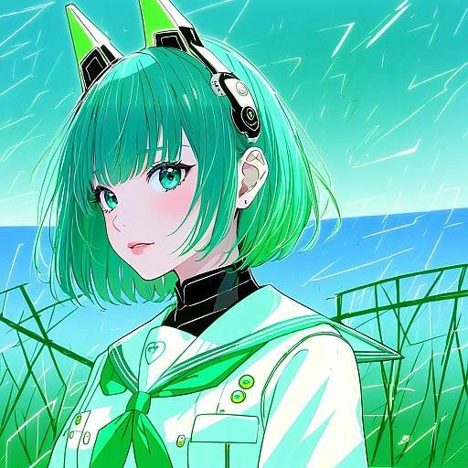 Illustration of Multi (to heart), to heart (series) in the style of Rioka (southern blue sky)