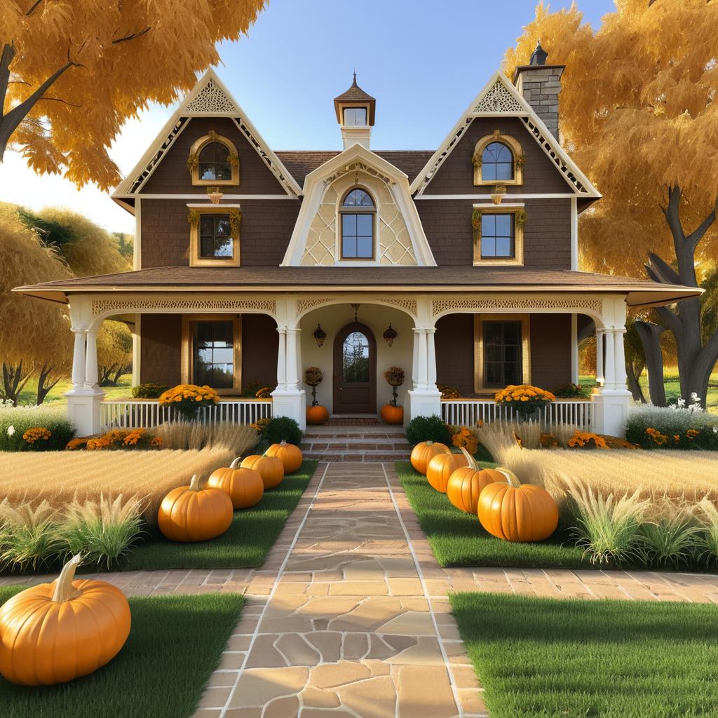 Charming Victorian Farmstead in Autumn