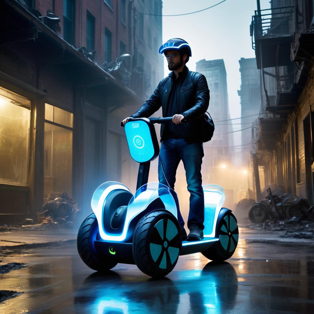 Bioluminescent Segway in Post-Apocalypse