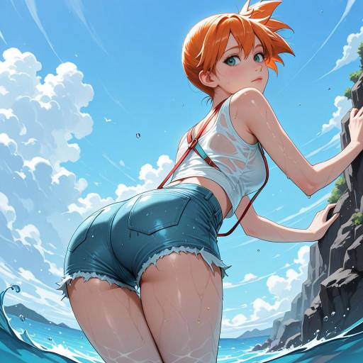 Misty with Orange Hair in Outdoors