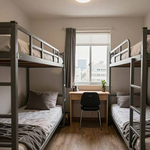 Cozy Budget Hostel Room Interior