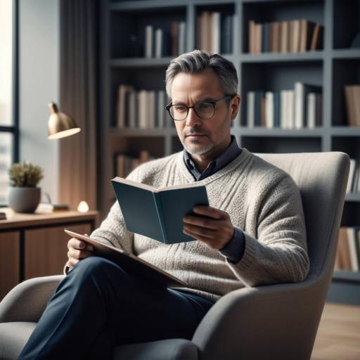 Cozy Portrait of a Middle-Aged Reader Cozy Portrait of a Middle-Aged Reader