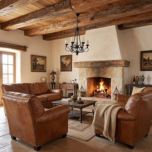 Rustic Cozy Living Room Elegance