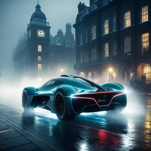 Futuristic Car Racing in Foggy London