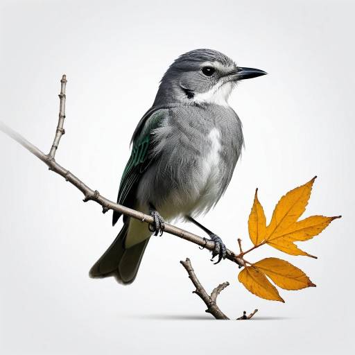 Realistic Bird on Simple Background