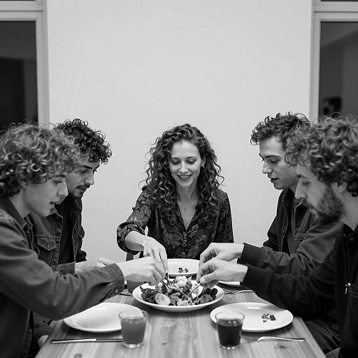 Group Enjoying a Meal Together