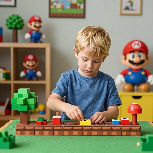 Child Creating Super Mario Level