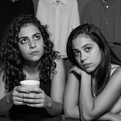 Intense Black and White Portrait of Two Women