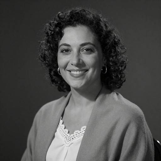 Classic Black-and-White Smiling Woman Portrait