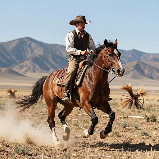 Rango Riding Galloping Horse Wild West