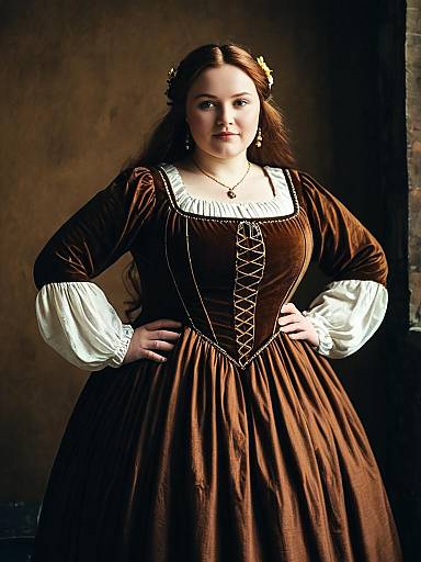 Plus Size Woman in Renaissance Dress