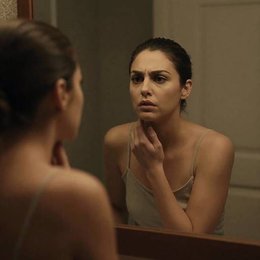 Moody Reflection of a Concerned Woman