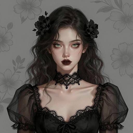 Enchanting Portrait of a Dark Elegance
