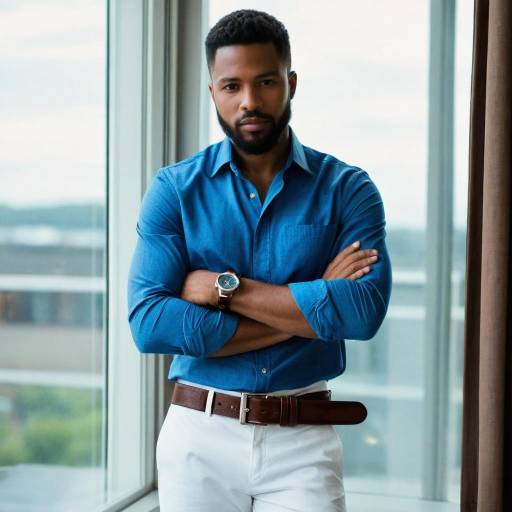 Stylish Dark-Skinned Male Portrait