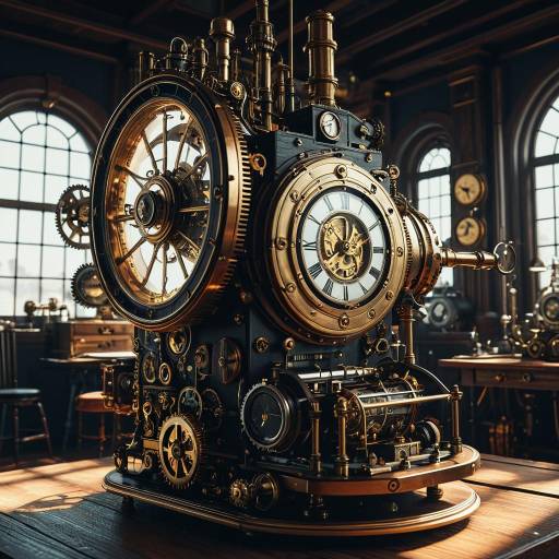 Detailed Steampunk Scene in 24k Octane Render
