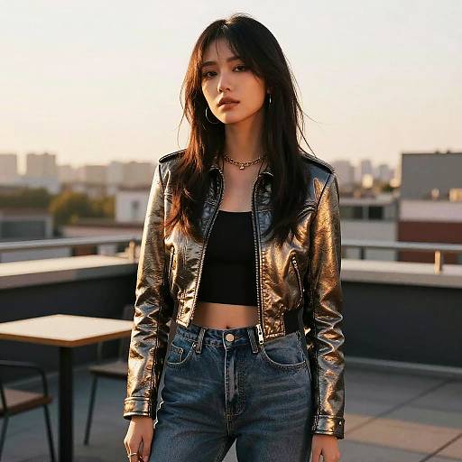 Long Layers Hairstyle on Female Musician