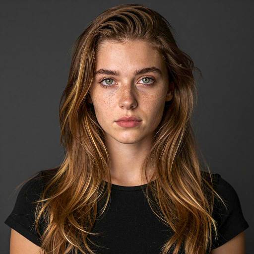 Portrait of a Young Woman with Freckles